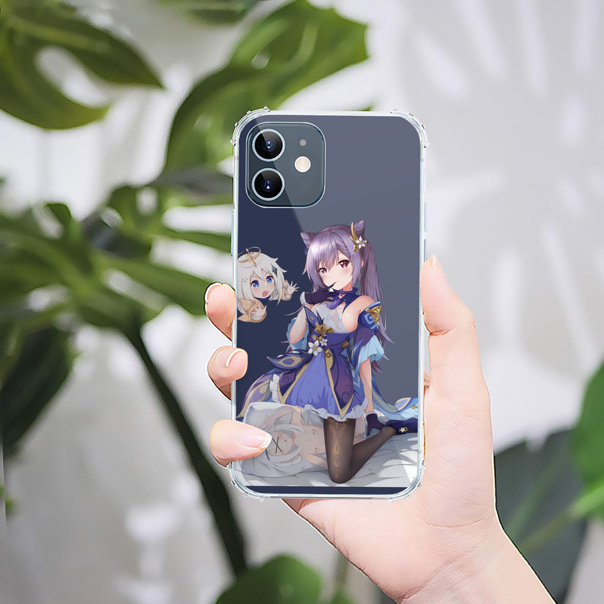 げんし神 刻晴 こくせい genshin Kokusei 【iPhone 12シリーズ対応】透明スマホケース（クリアソフトケース）